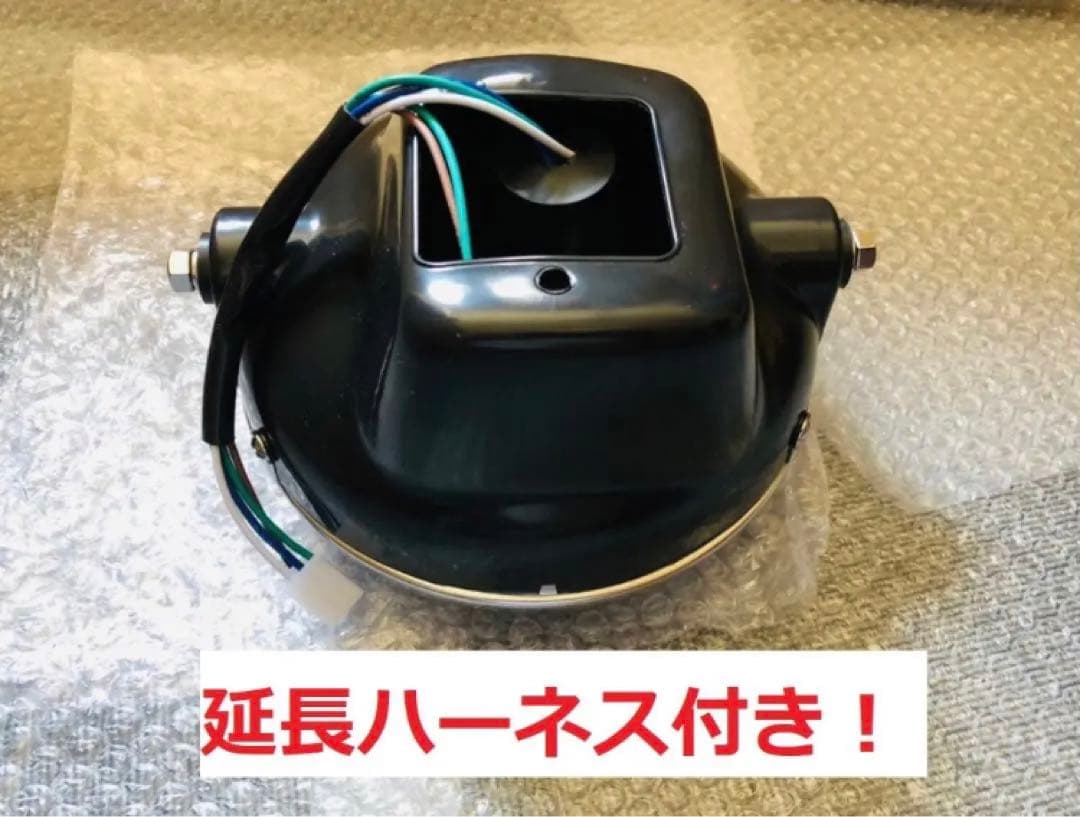 新品 180パイ ヘッドライト 黒 GS400 GSX ザリゴキ GS400