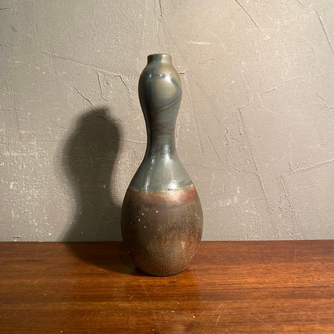 備前焼 瓢箪型徳利 一輪挿し 花器 酒器 骨董品 時代物 インテリア