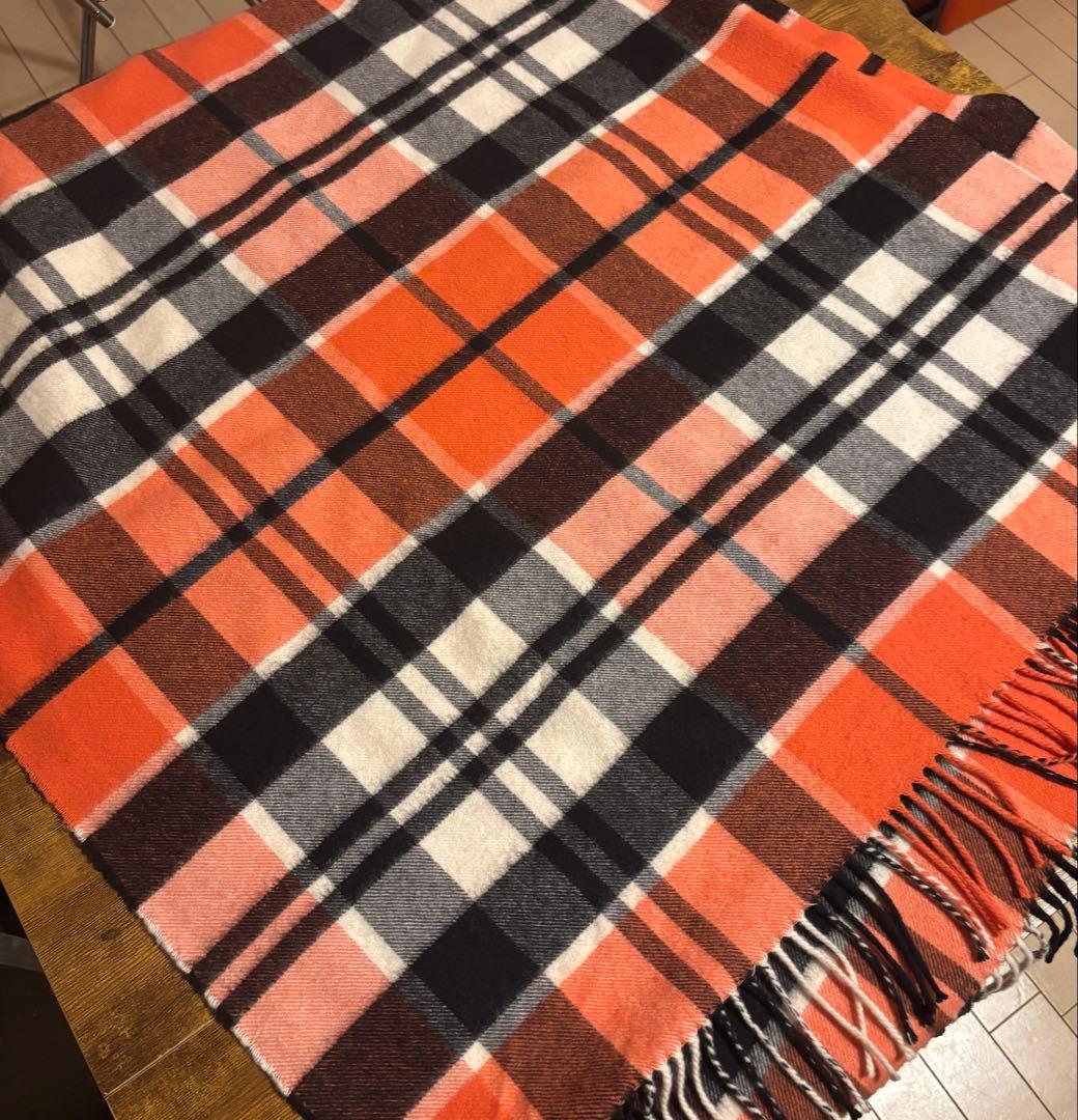 Johnstons of Elgin カシミヤ ストール 大判 チェック柄