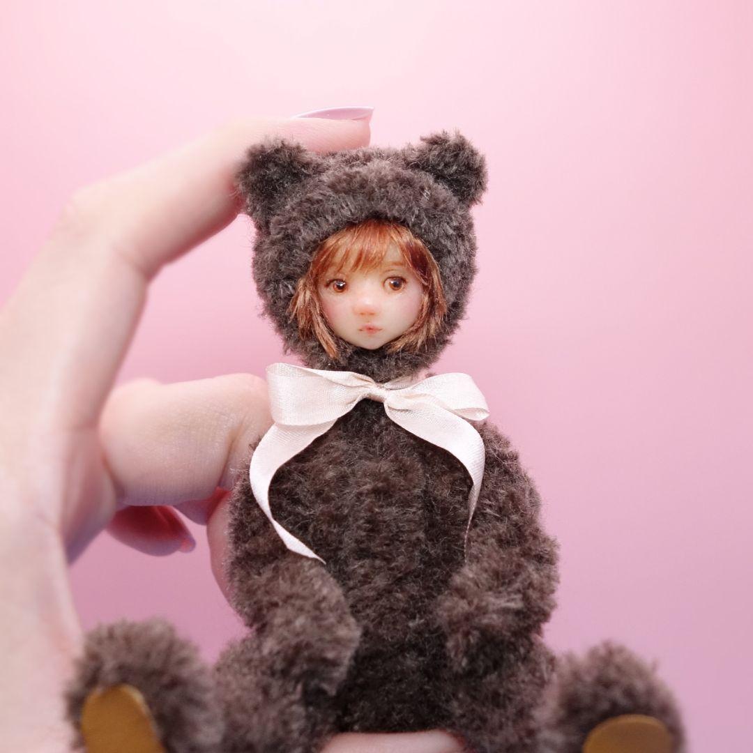✢くま着ぐるみドール✢ モールアート　アートドール 創作人形 サーニット