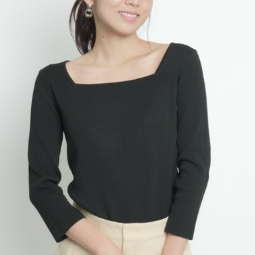 美品サイズ2　JUSGLITTY　配色ニットジャケットアンサンブル　カーディガン