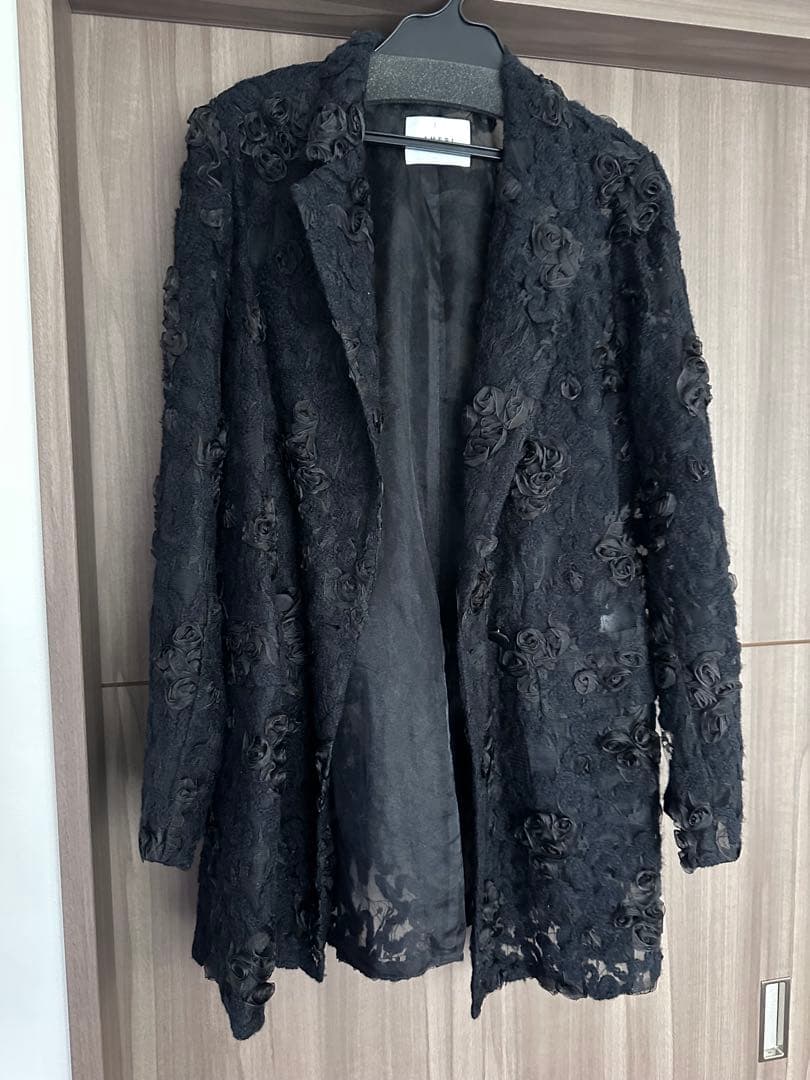 ジャケット・アウター AMERI FLOWER MIX LACE SHEER JACKET