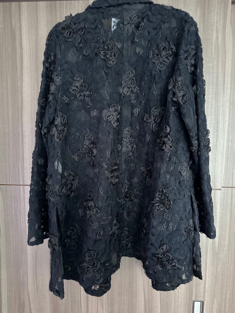 ジャケット・アウター AMERI FLOWER MIX LACE SHEER JACKET