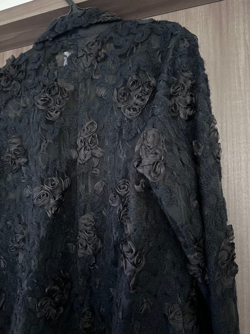 ジャケット・アウター AMERI FLOWER MIX LACE SHEER JACKET
