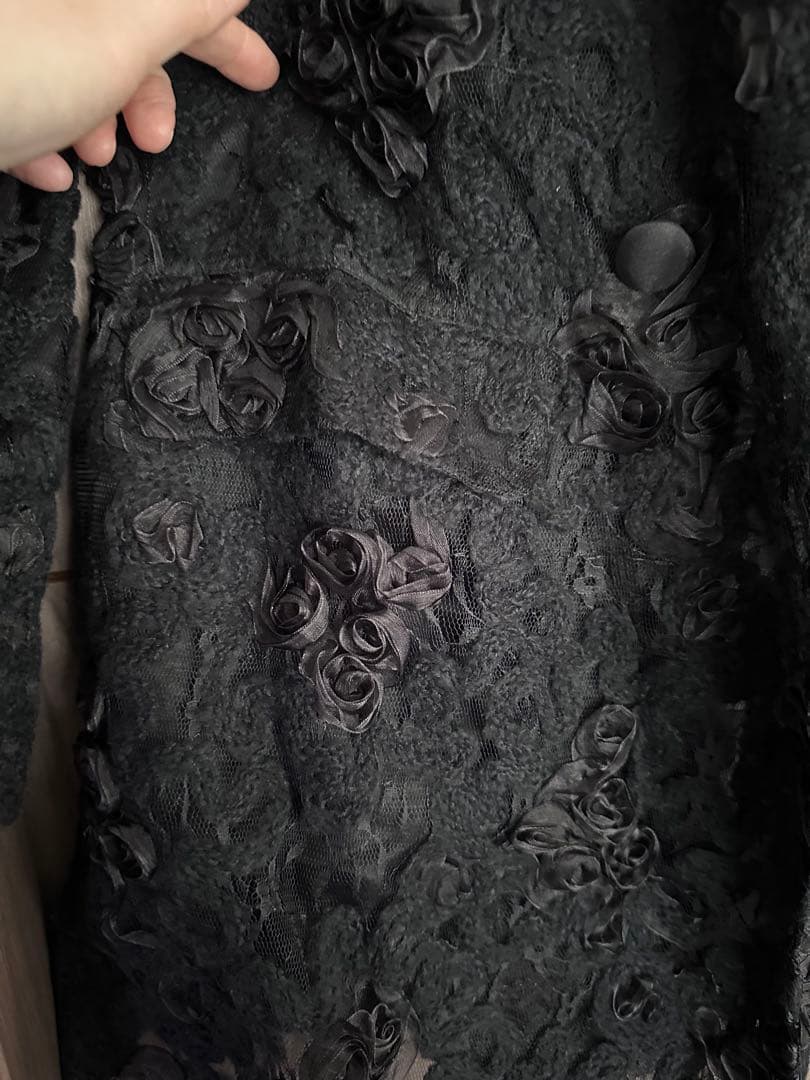 ジャケット・アウター AMERI FLOWER MIX LACE SHEER JACKET