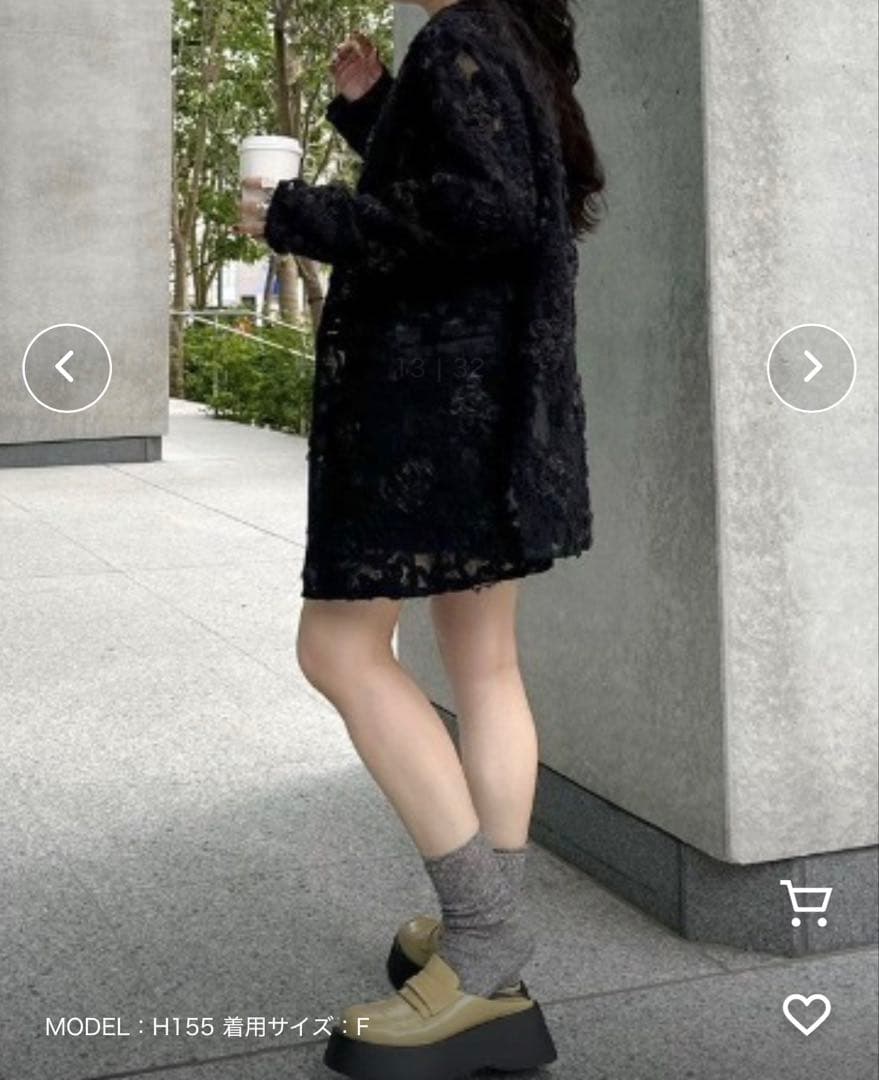 ジャケット・アウター AMERI FLOWER MIX LACE SHEER JACKET