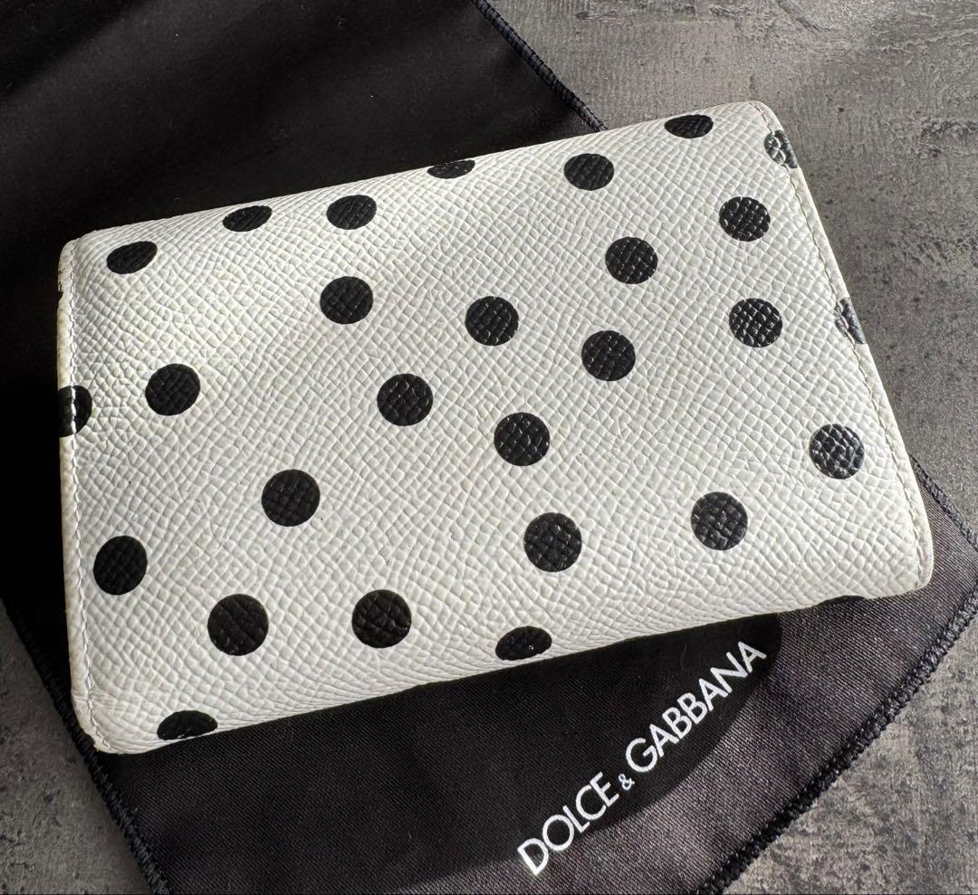 DOLCE & GABBANA ドット柄三つ折り財布