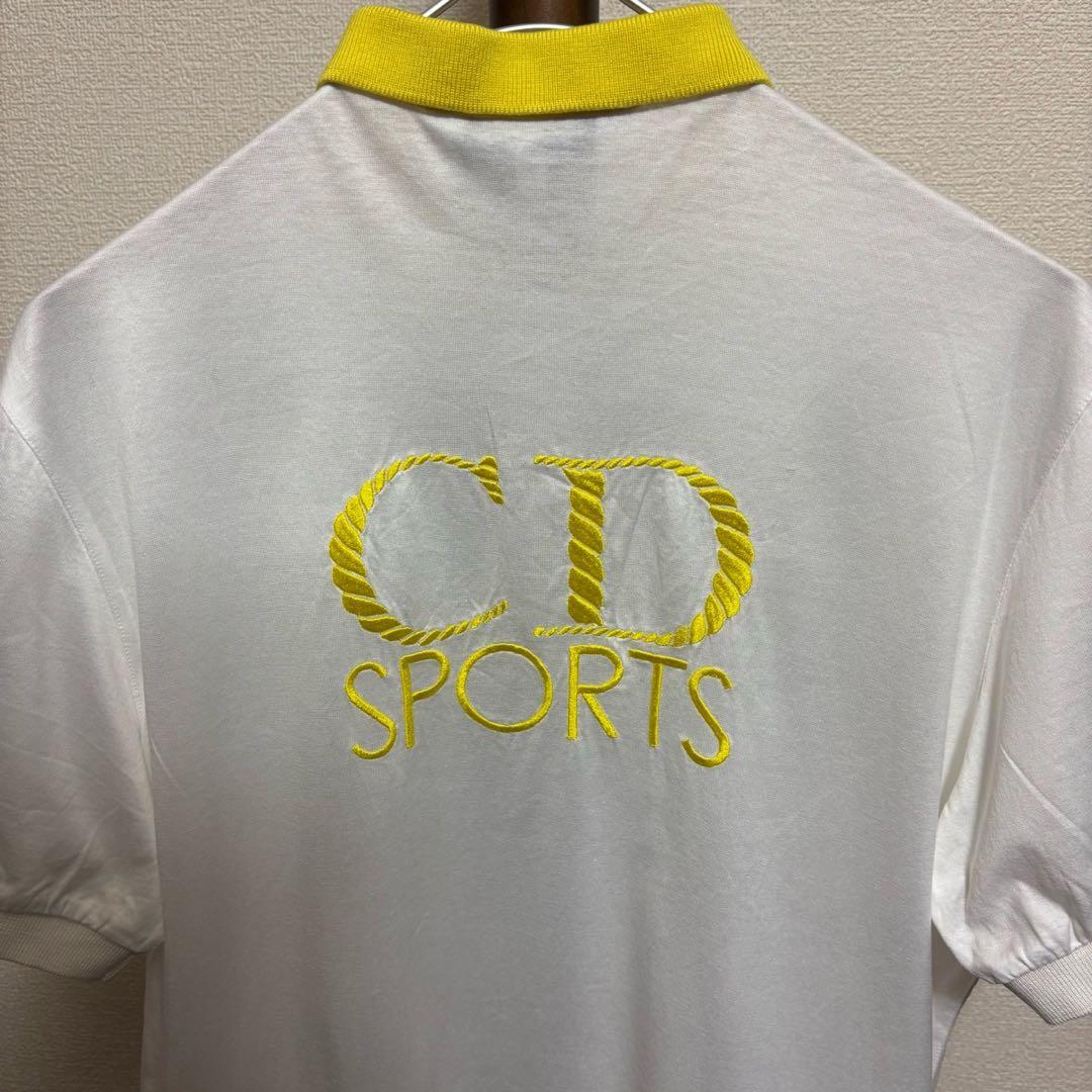 クリスチャンディオール スポーツ ポロシャツ 半袖 白 vintage 90s