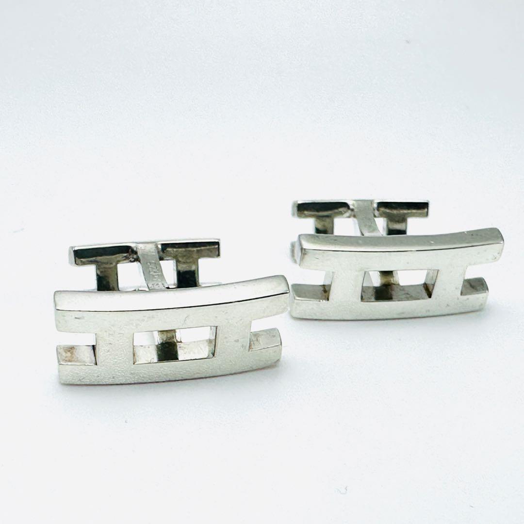 HERMES　エルメス　パラレル　Hロゴ　カフリンクス　カフス　Ag925
