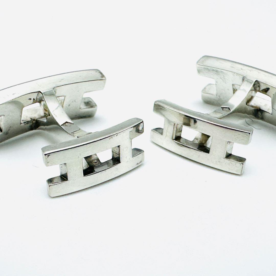 HERMES　エルメス　パラレル　Hロゴ　カフリンクス　カフス　Ag925