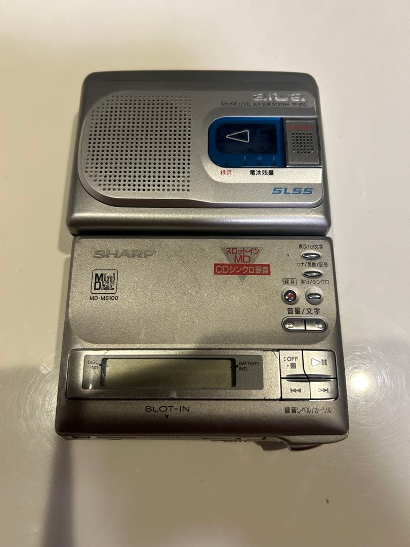 ポータブルプレーヤー SONY TCM-55 & SHARP MD-MS100 & Aiwa SL55