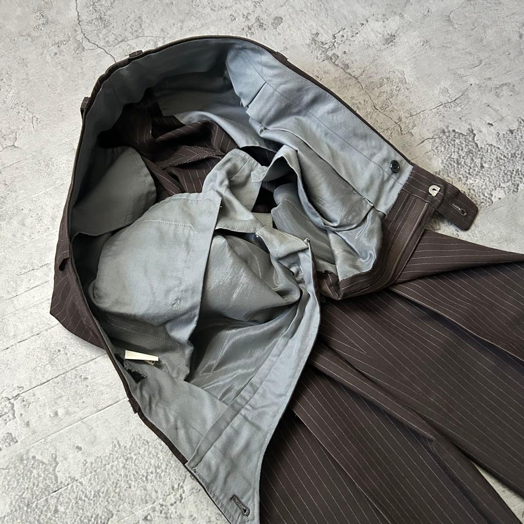 極美品 LANVIN モッズスーツ ストライプ L相当 50 高級 スーツ