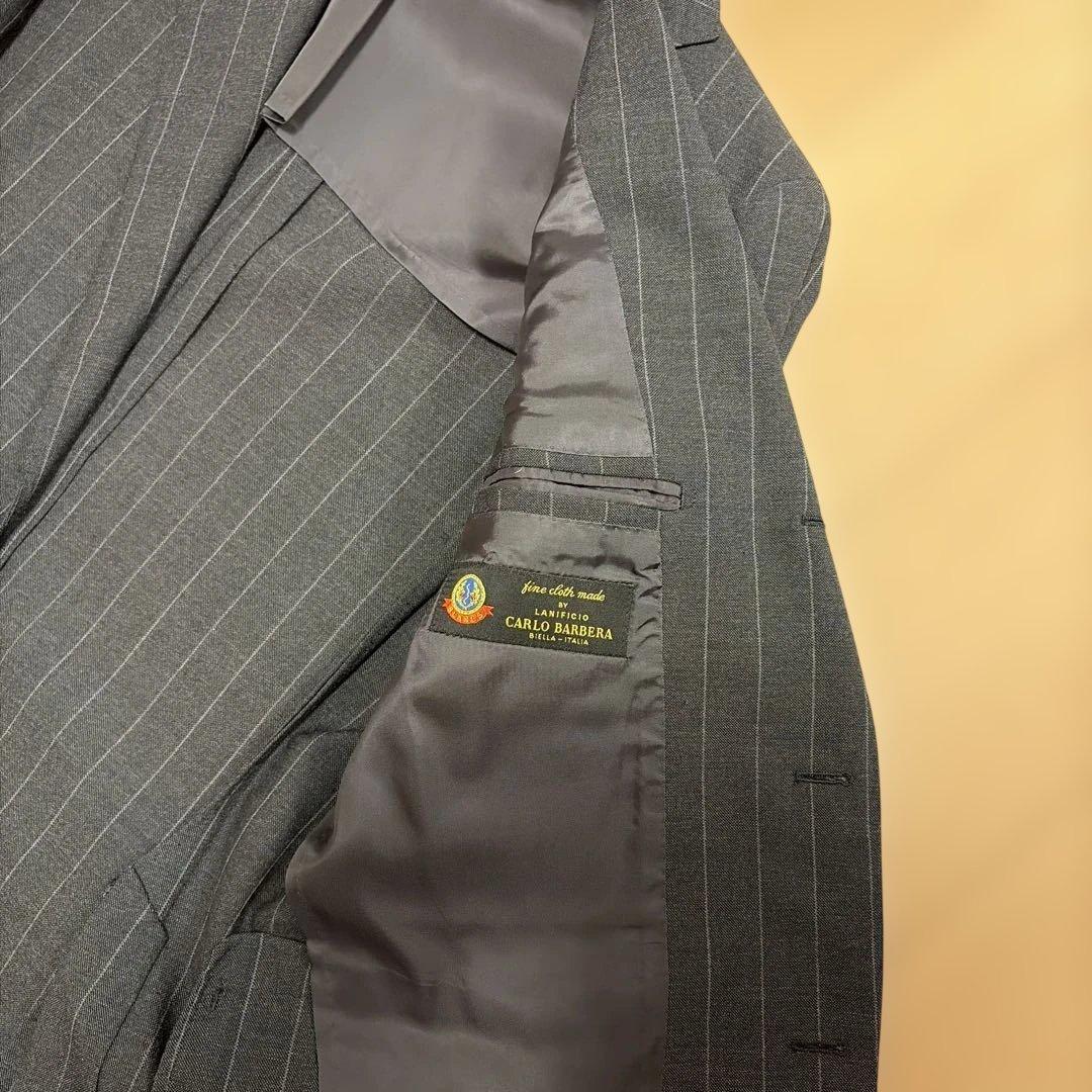 RING JACKET ✖️guji ダークグレー ストライプ スーツ50