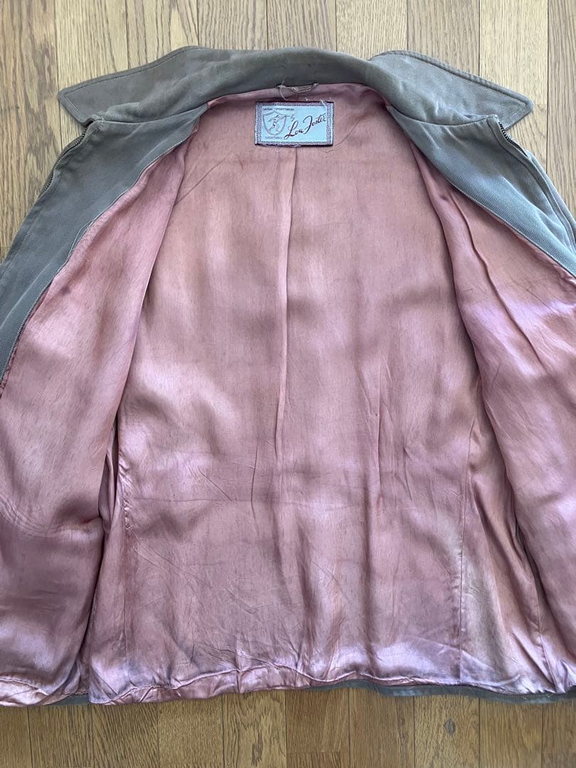 ジャケット・アウター 40s vintage rayon gabardine jacket