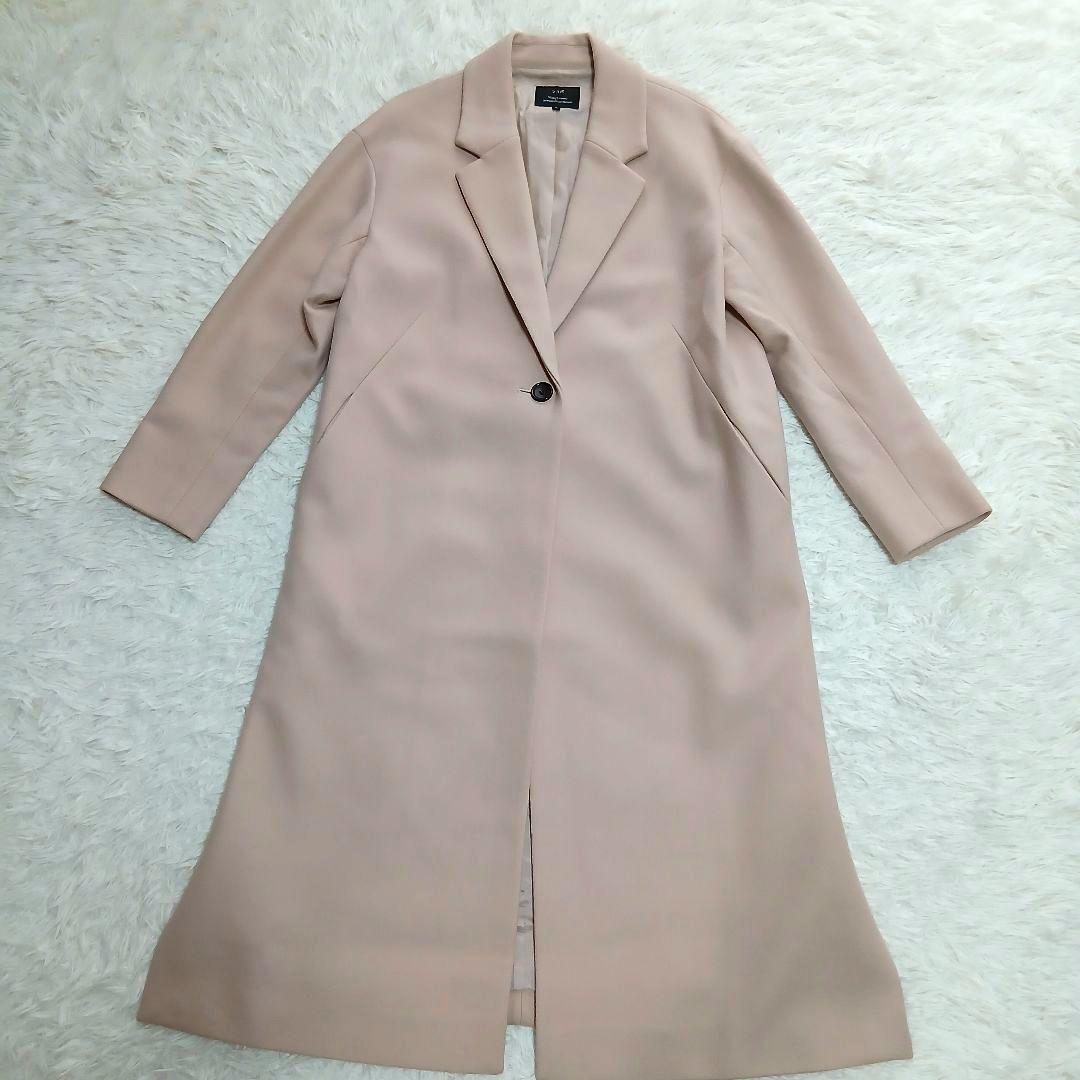 【23区】ソフトコンプレストスムースコート　チェスターコート ピンク