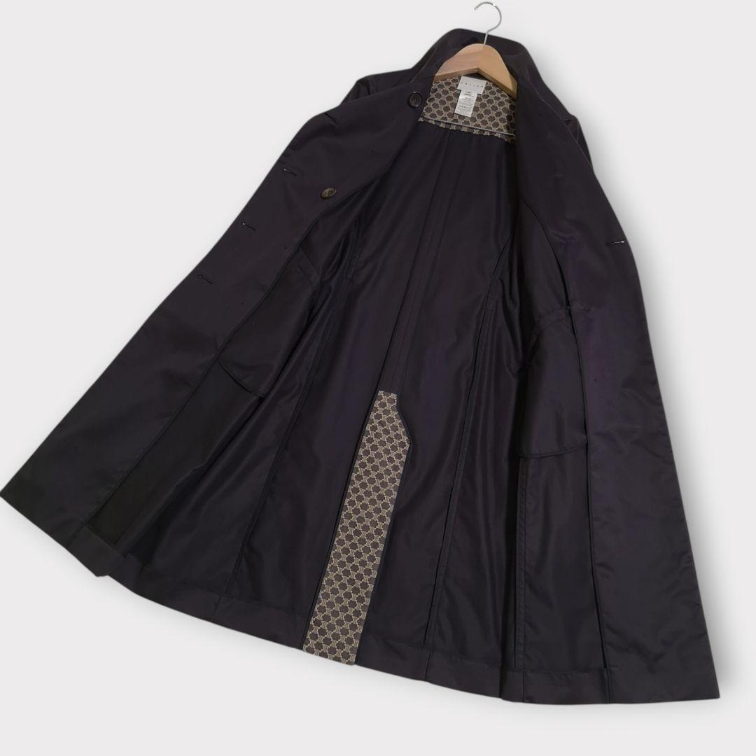 美品 CELINE セリーヌ トレンチコート マカダム ベルト付き ロング