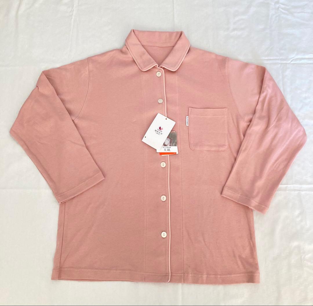 タグ付 新品★ワコール 睡眠化学 天綿 パジャマ 綿100%☆Lサイズ★ピンク