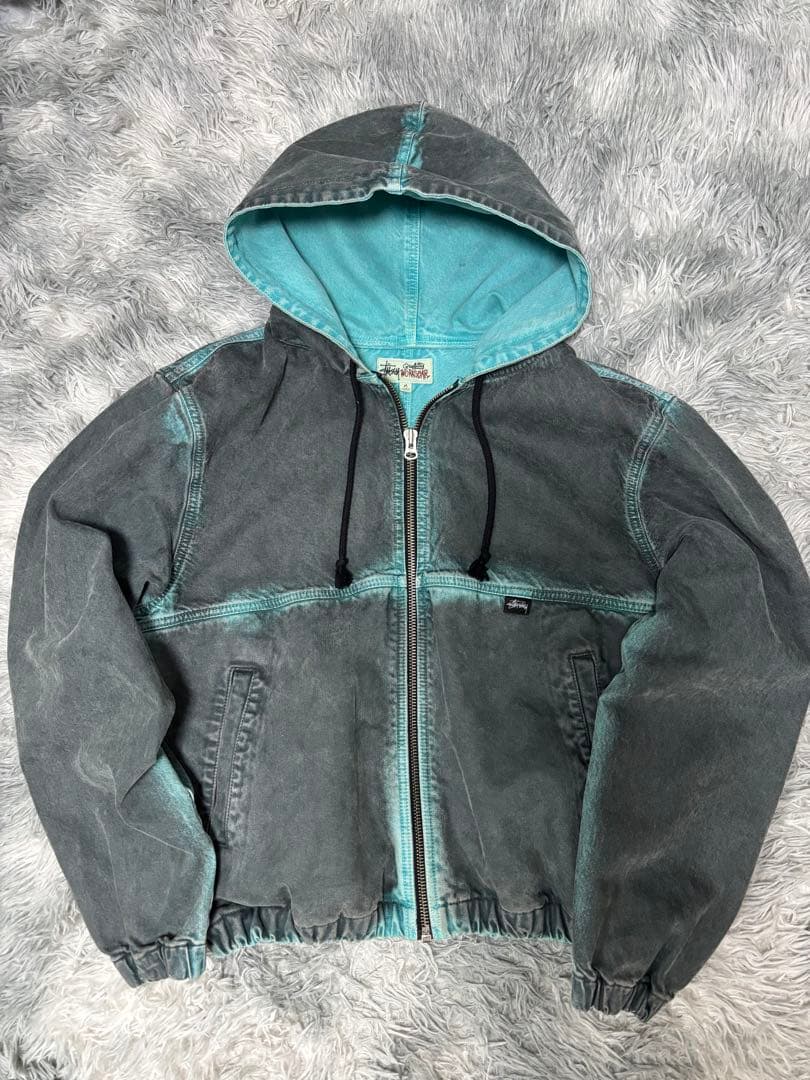 ジャケット・アウター STUSSY SPRAY DYE HOODED WORK JACKET