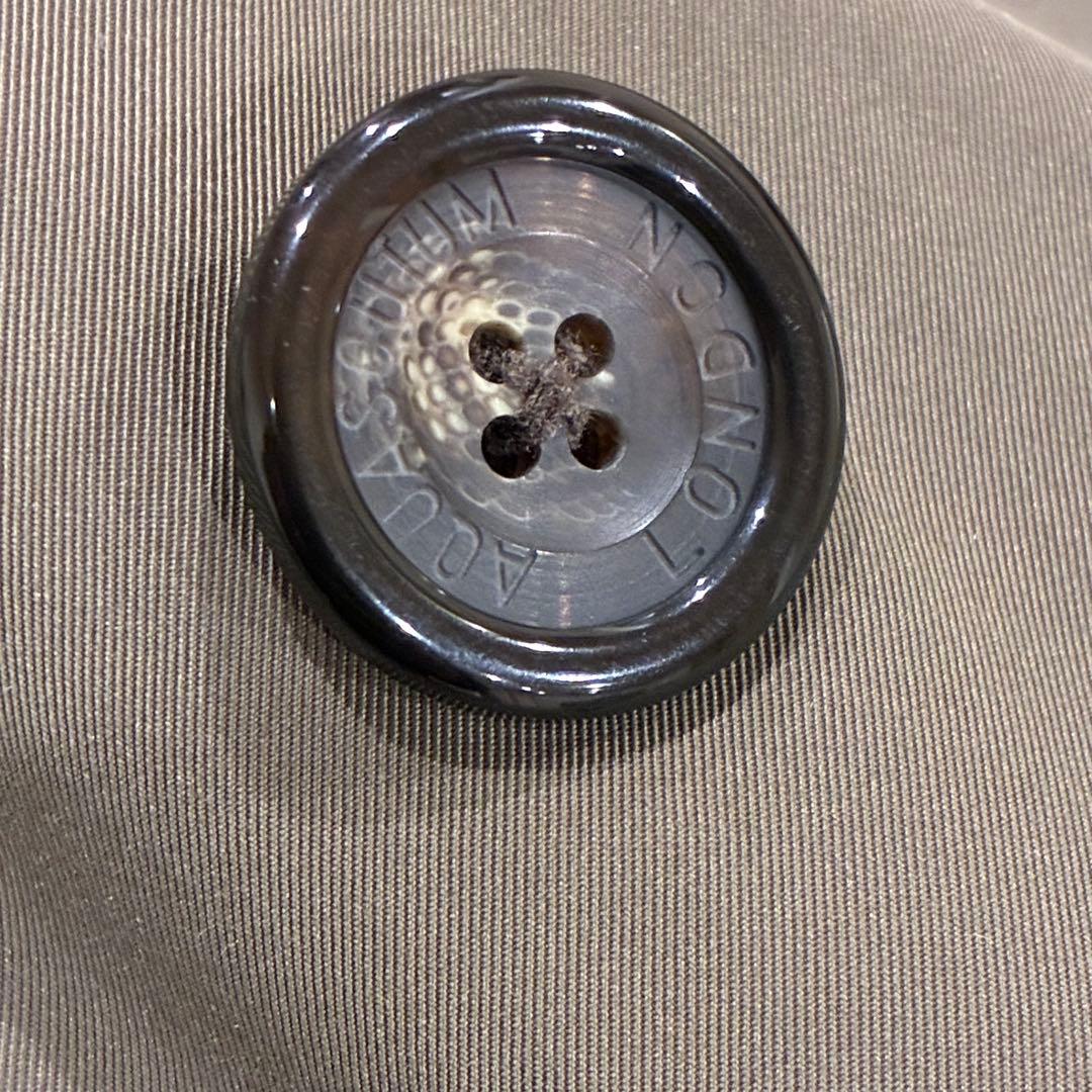 アクアスキュータム トレンチコート ライナー付 ベルト付 L〜XL相当 カーキ