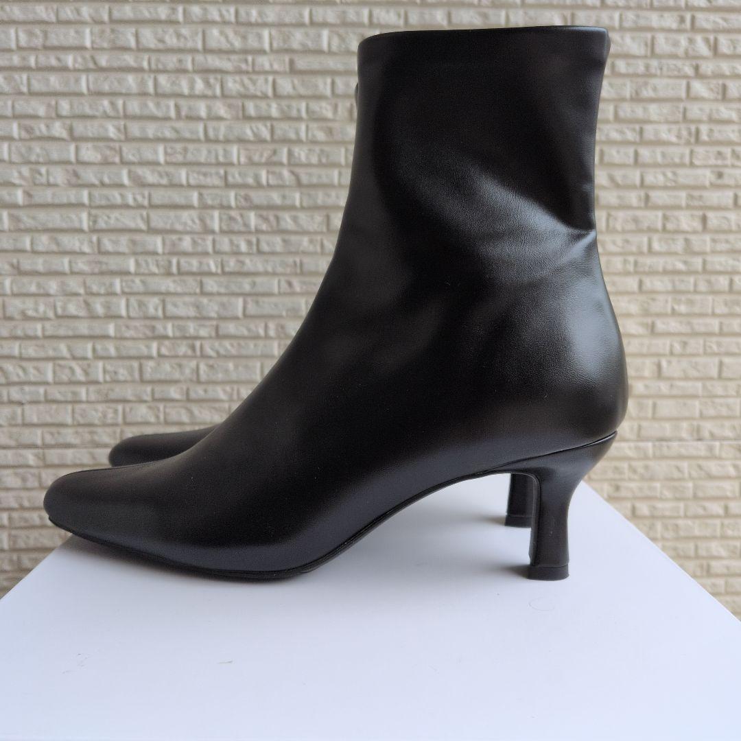 完売ルタロン フレンチスクエアショートブーツ 6cm ブラック 新品