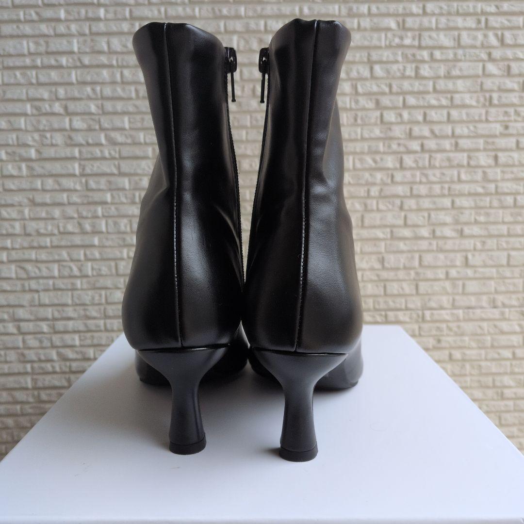 完売ルタロン フレンチスクエアショートブーツ 6cm ブラック 新品