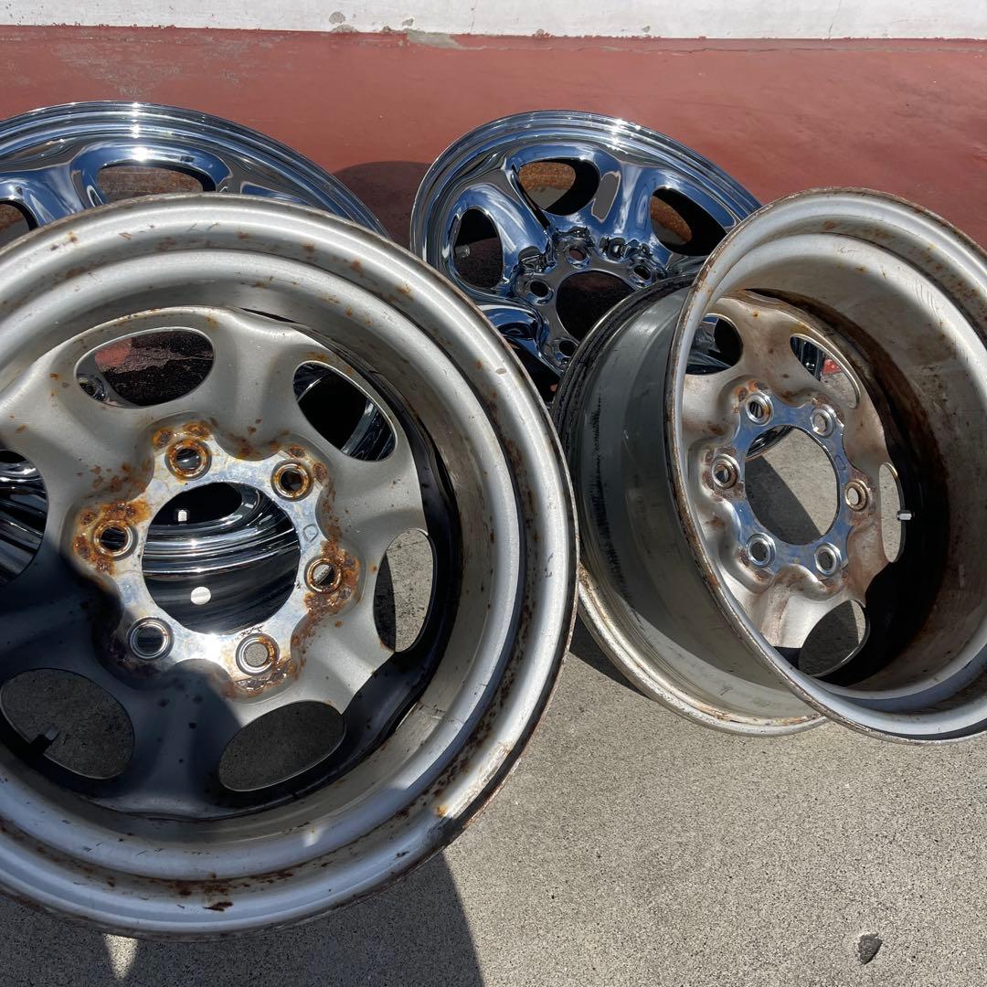 15インチ 6Jニッサン純正クロームメッキ ホイール 4個セット