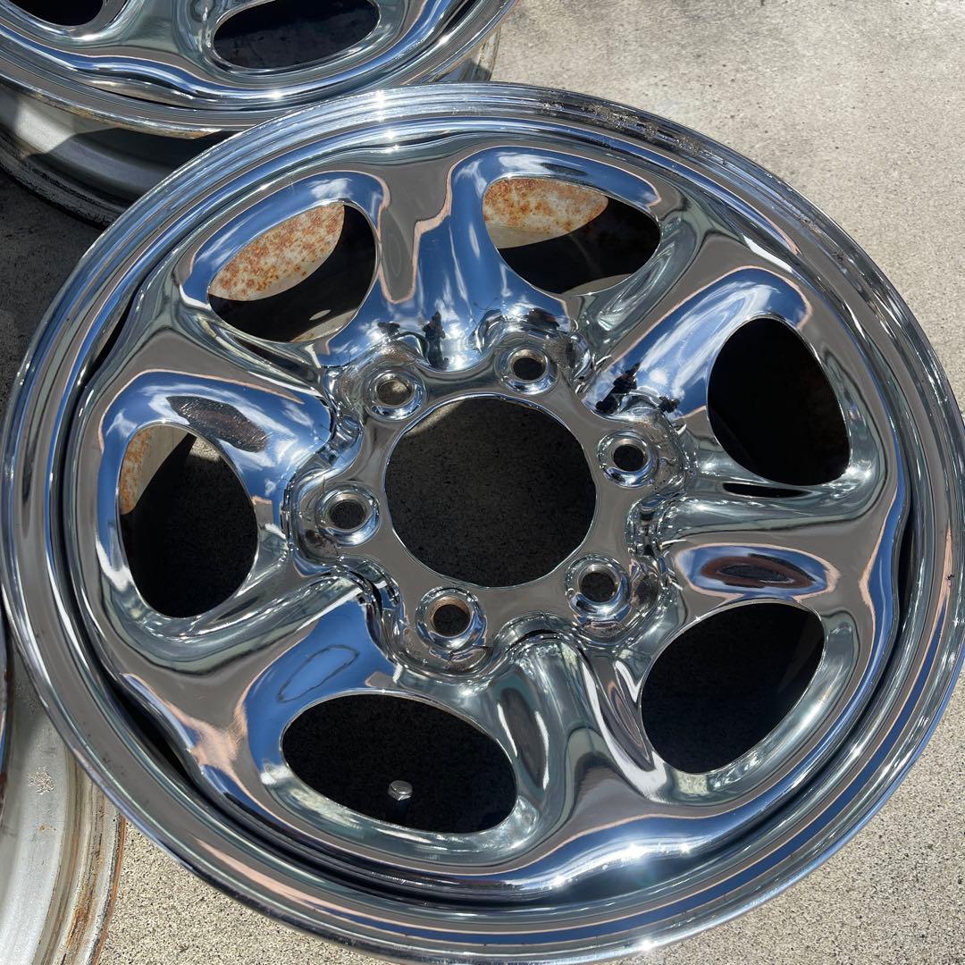 15インチ 6Jニッサン純正クロームメッキ ホイール 4個セット
