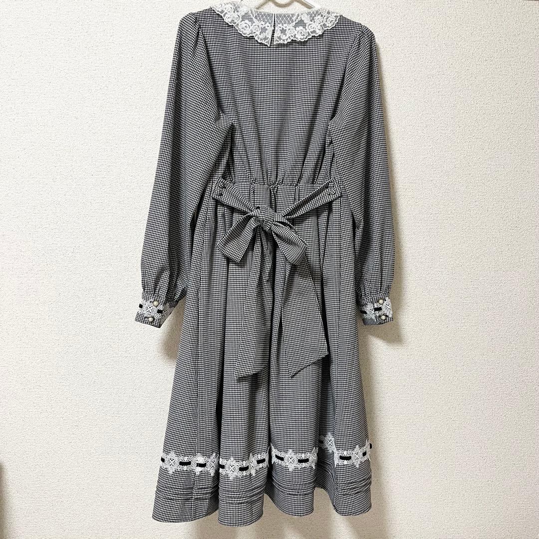 早い者勝ちお値下げ中！　Amavel Sugar Lace ワンピース　チェック