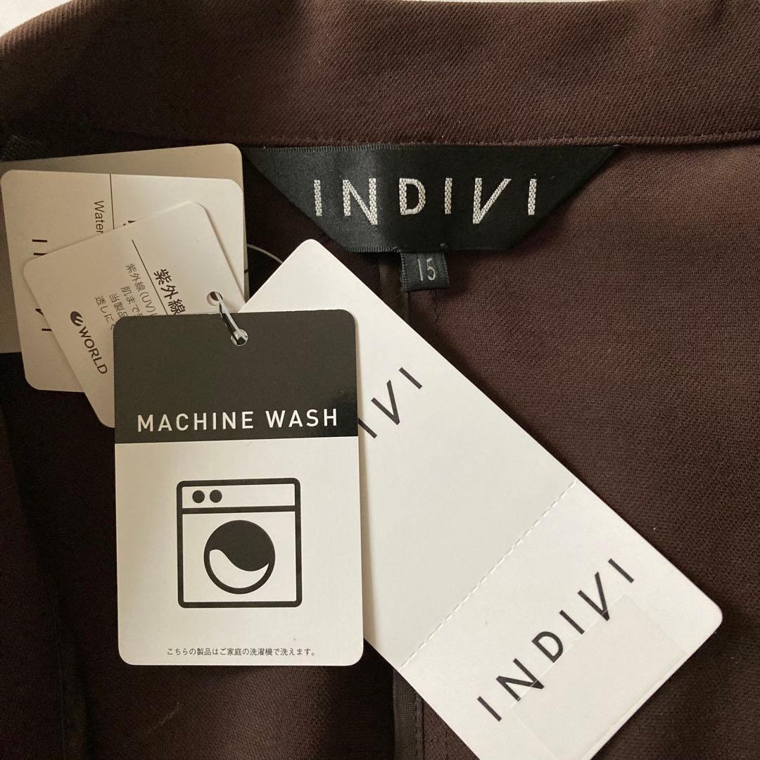 【未使用】24SS INDIVI 15号 3L 薄手 ダブルジャケット UV