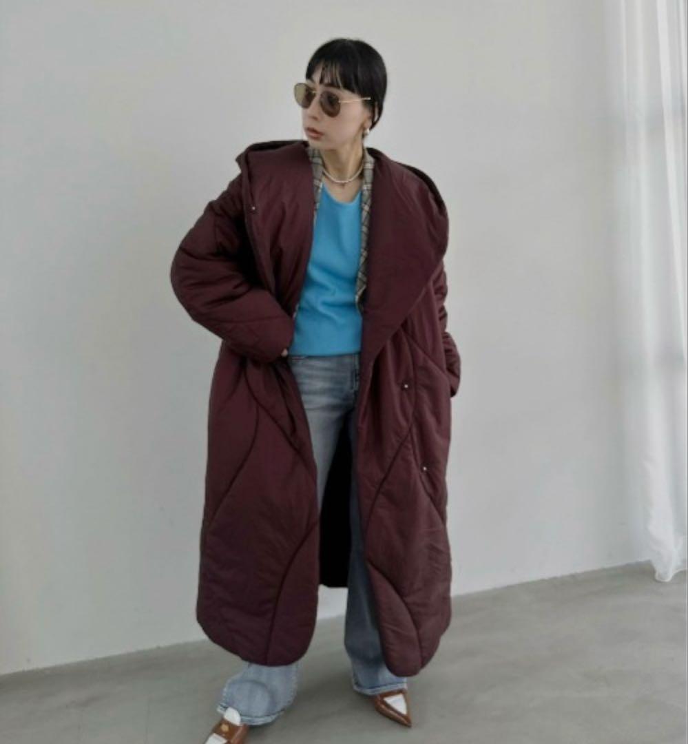 ジャケット・アウター AMERI WAVE STITCH HEAT POLAK LONG COAT