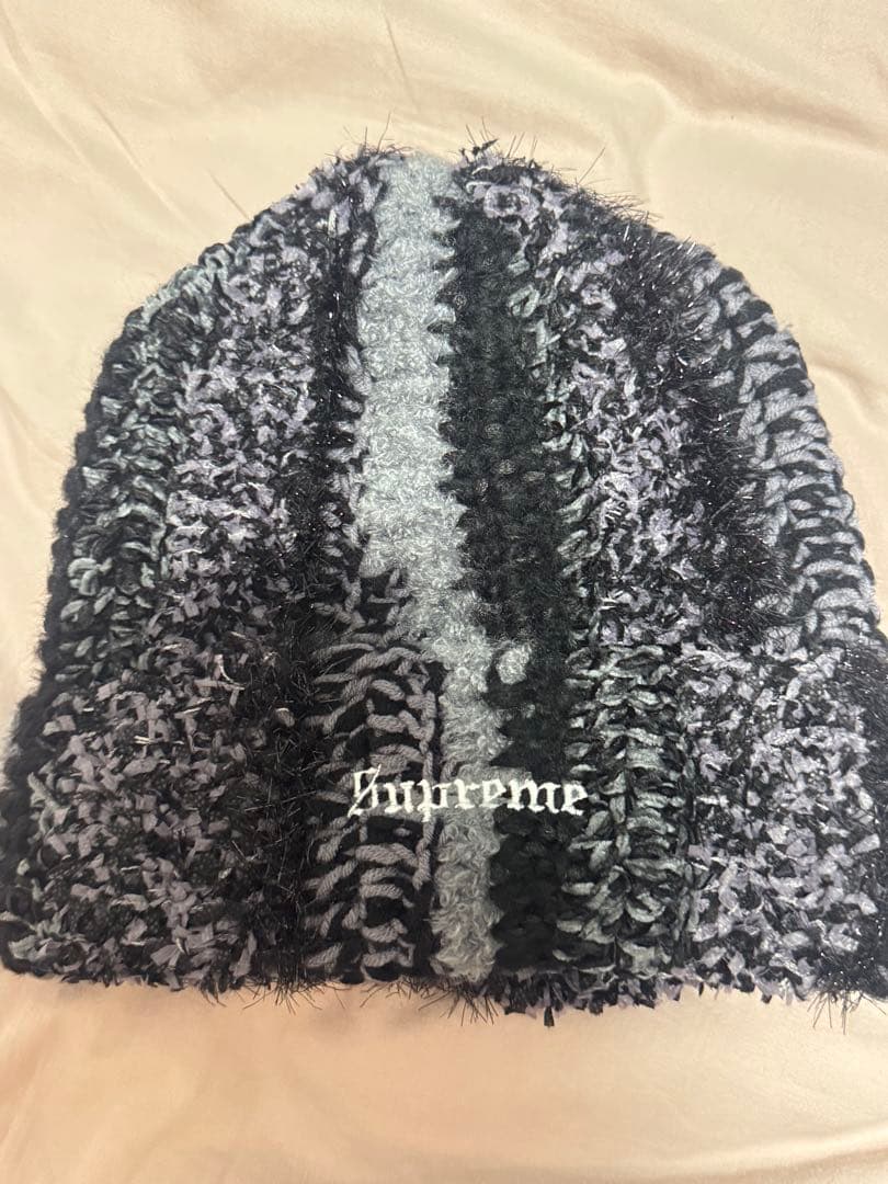 INSLE STRIPE BEANIE 黒