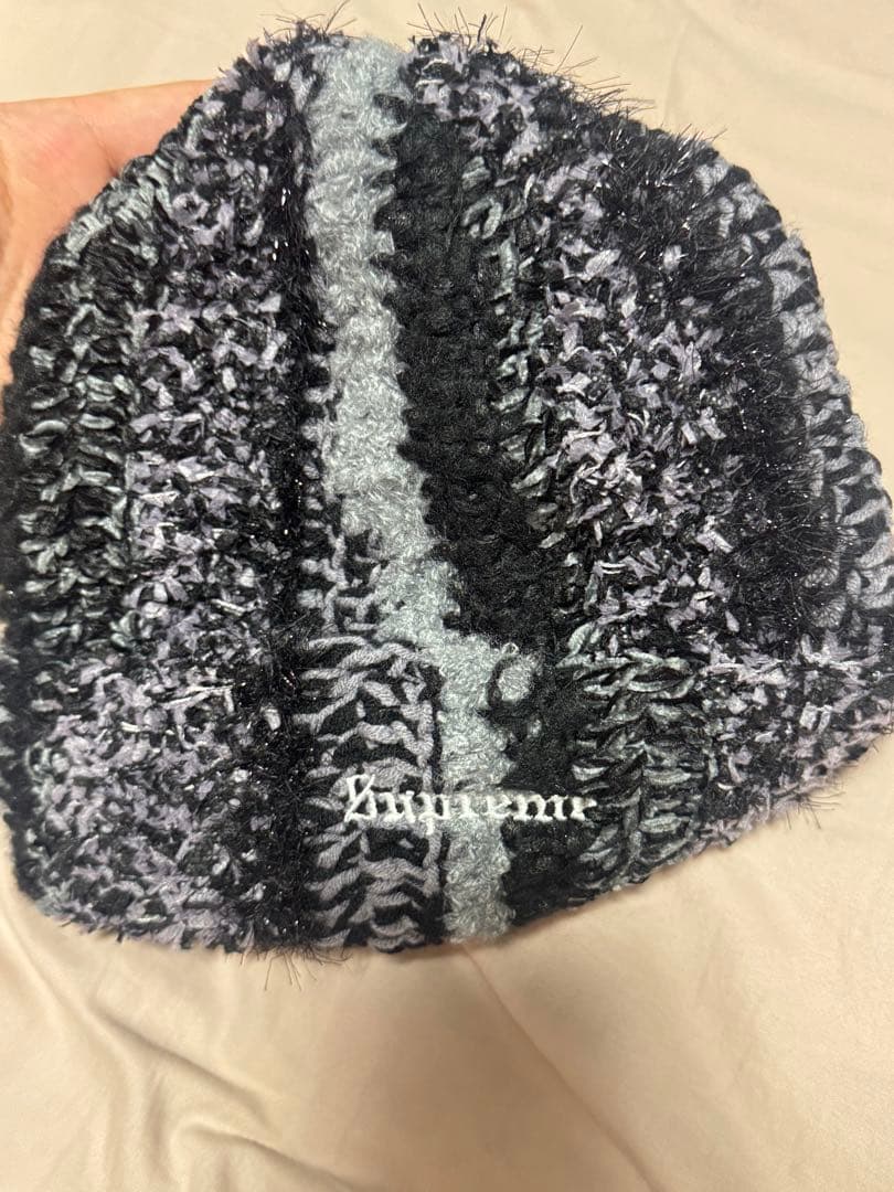INSLE STRIPE BEANIE 黒