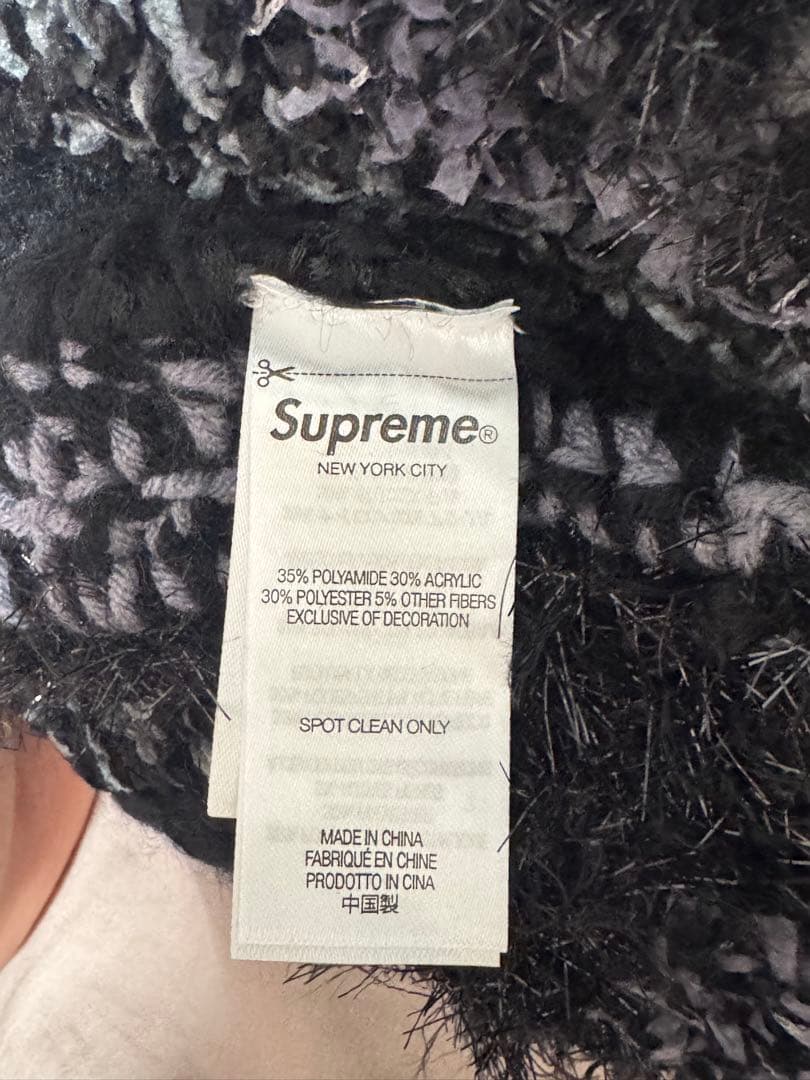INSLE STRIPE BEANIE 黒