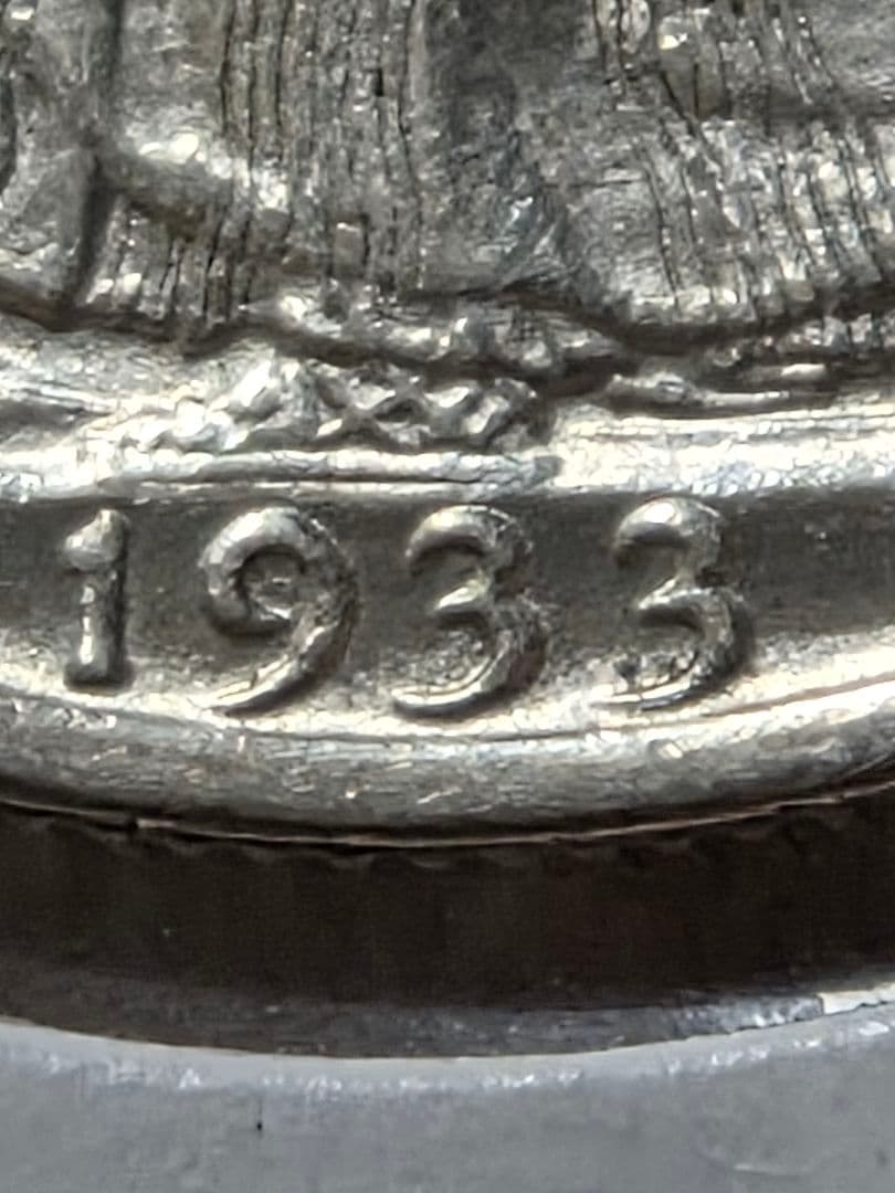 (稀少年号)アメリカ　ウォーキング リバティ 50セント銀貨　1933 S