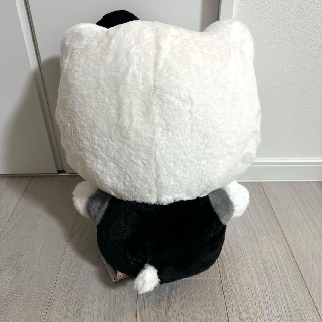 【ユキ】【新品タグ付き】ハローキティ 特大ぬいぐるみ モノクロドール GJ