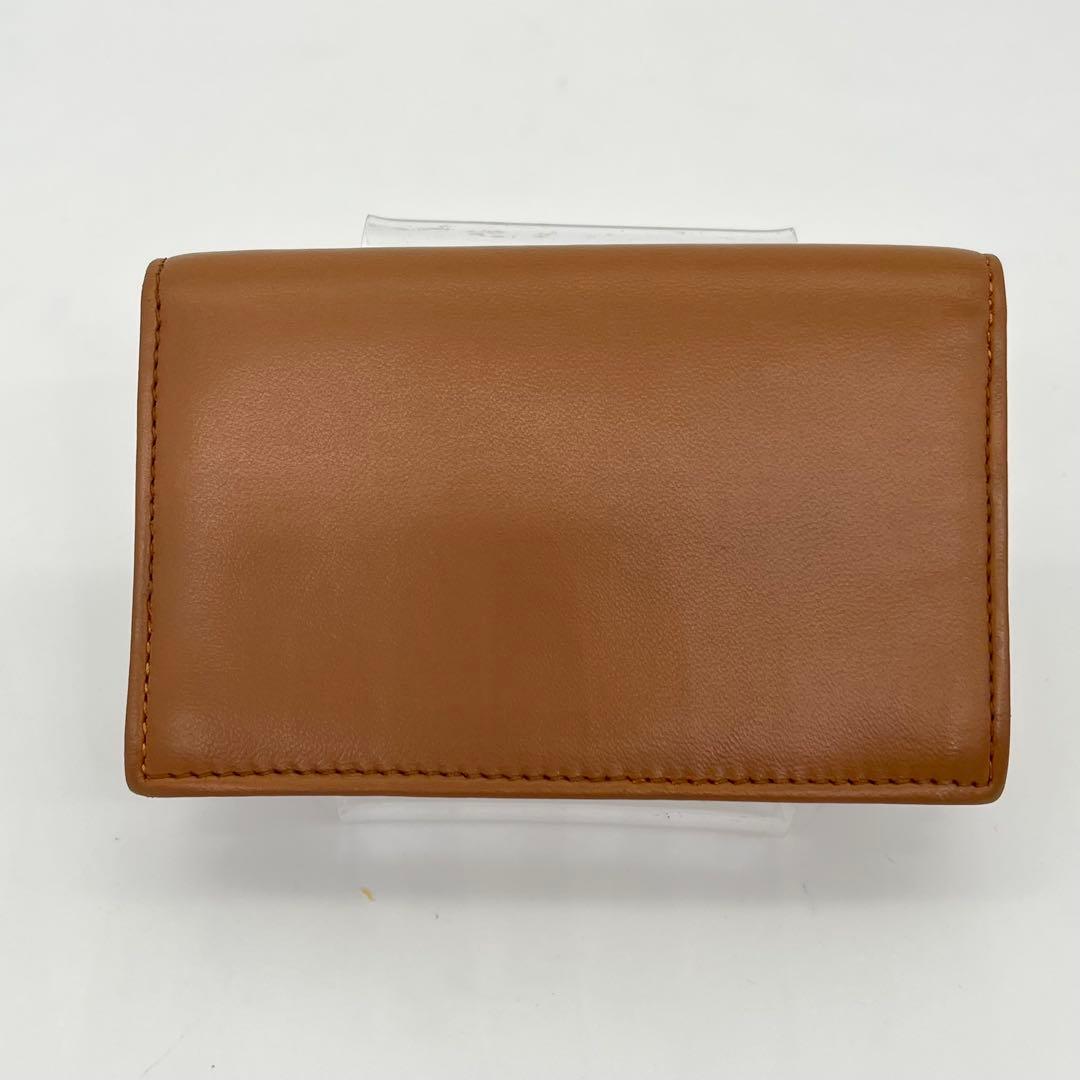 LOEWE 名刺入れ カードケース アナグラム ロゴ金具 ナッパレザー ブラウン