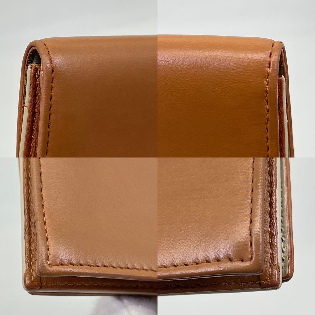 LOEWE 名刺入れ カードケース アナグラム ロゴ金具 ナッパレザー ブラウン
