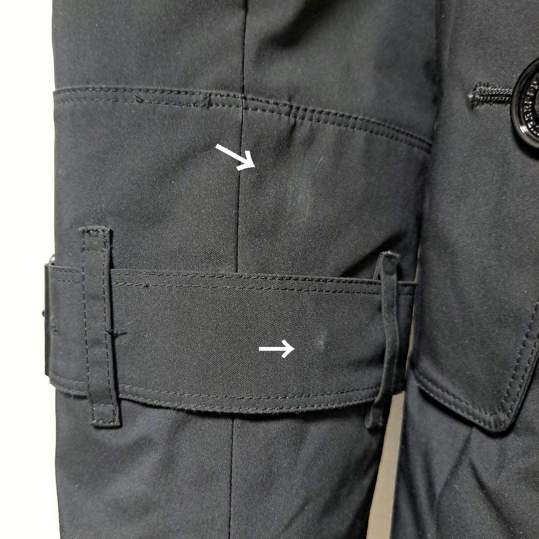 BURBERRY LONDONトレンチコートブラック ファー付きメガチェックM
