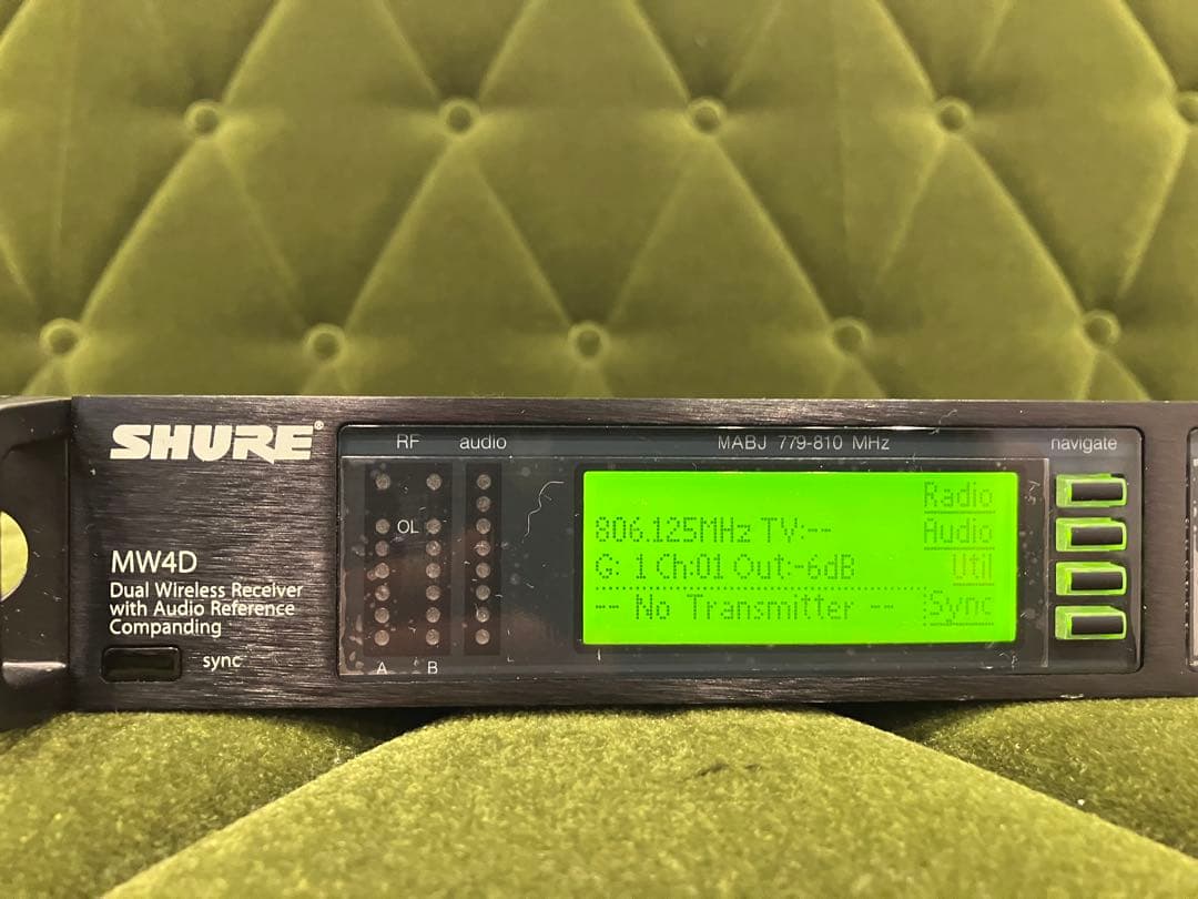 SHURE UHF-R MW4D MABJ B帯ワイヤレス受信機