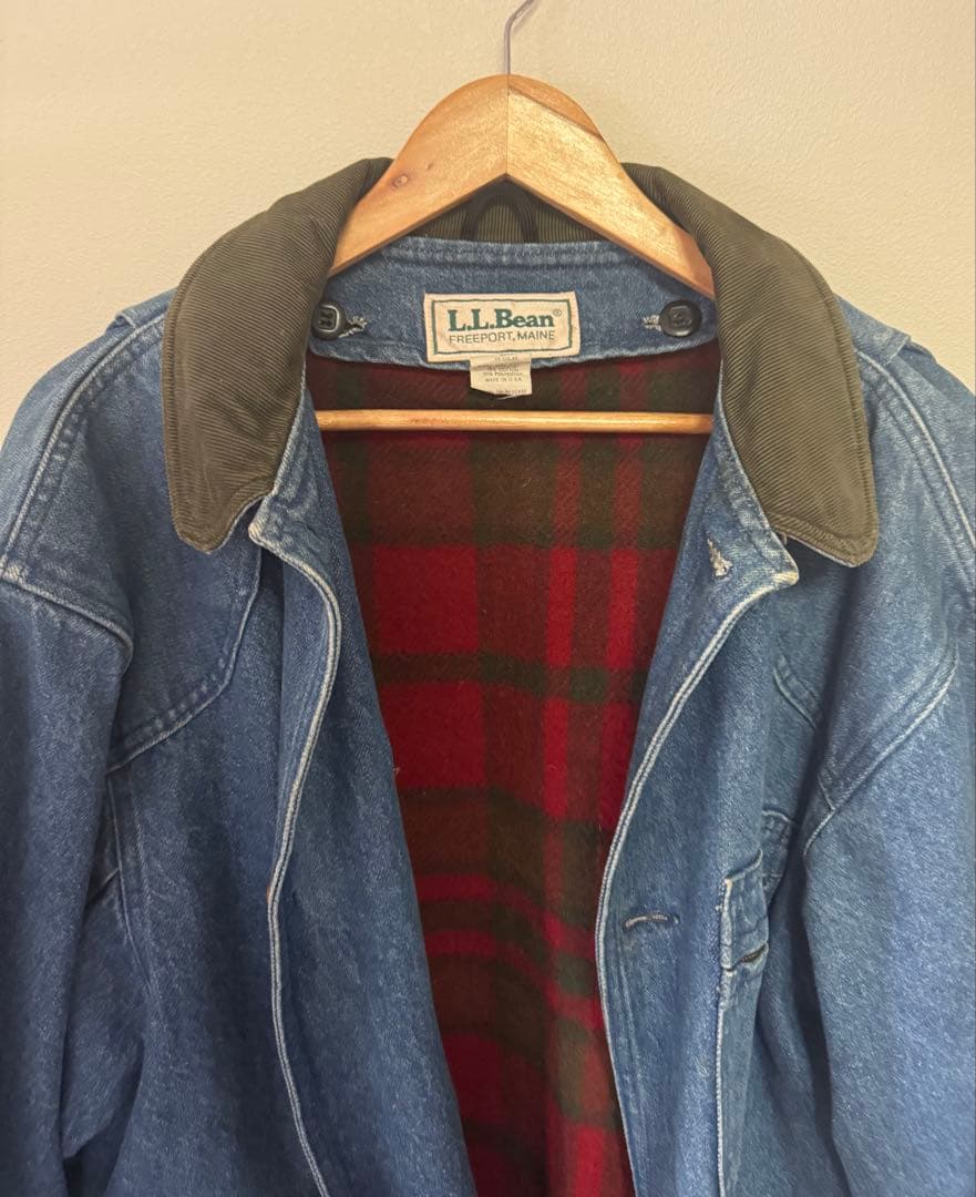 【L.L.Bean 】80s〜90s デニムカバーオール 【L】