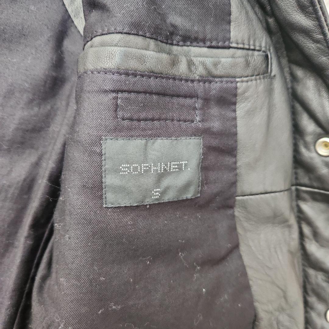 SOPHNET. キルティングレザーベスト ジャケット ベスト ブラック モード