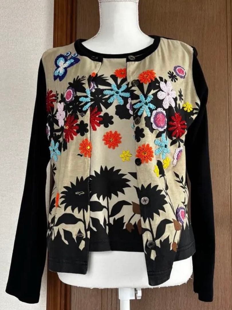 アルベロベロ☆上品なお花ビーズ刺繍のコットンアンサンブル　306