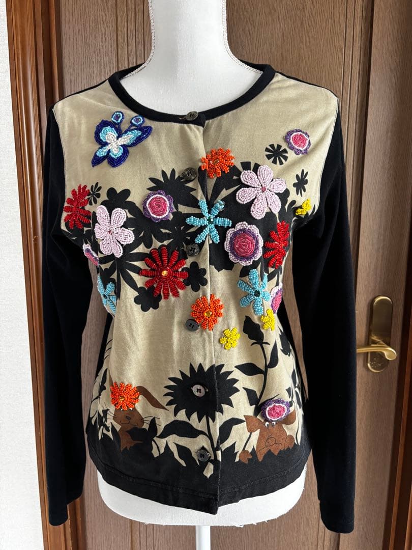 アルベロベロ☆上品なお花ビーズ刺繍のコットンアンサンブル　306