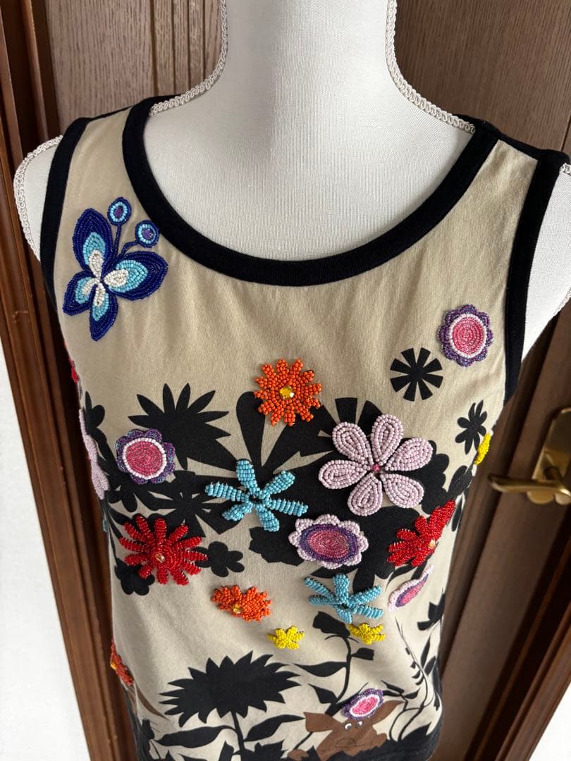 アルベロベロ☆上品なお花ビーズ刺繍のコットンアンサンブル　306