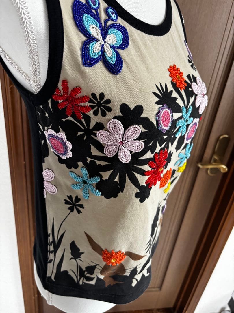 アルベロベロ☆上品なお花ビーズ刺繍のコットンアンサンブル　306