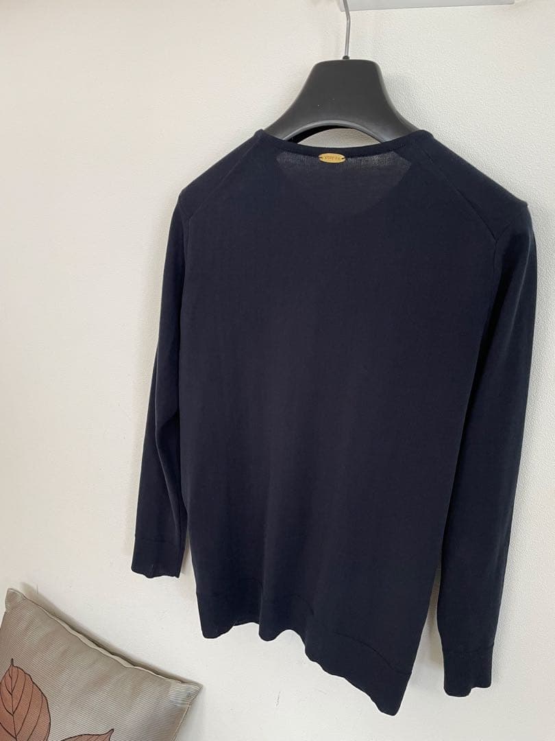 美品☆MUSE DeuxiemeClasseクルーネックカーディガン　ネイビー