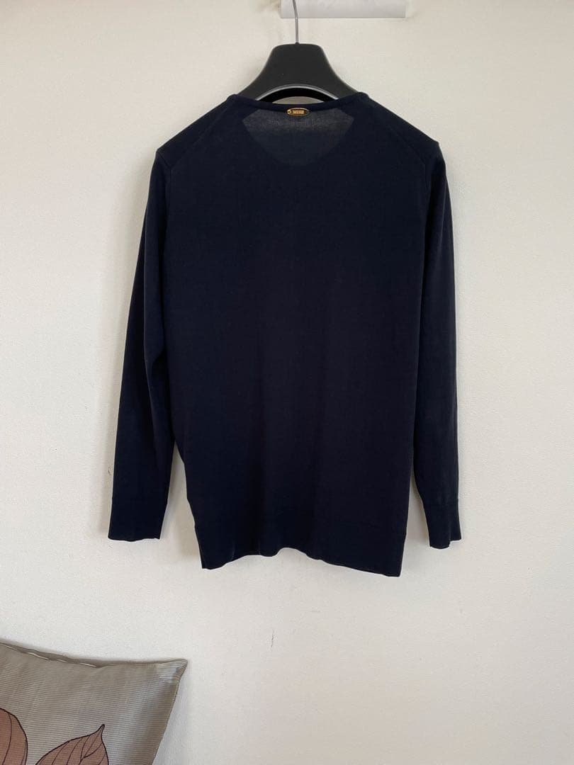 美品☆MUSE DeuxiemeClasseクルーネックカーディガン　ネイビー