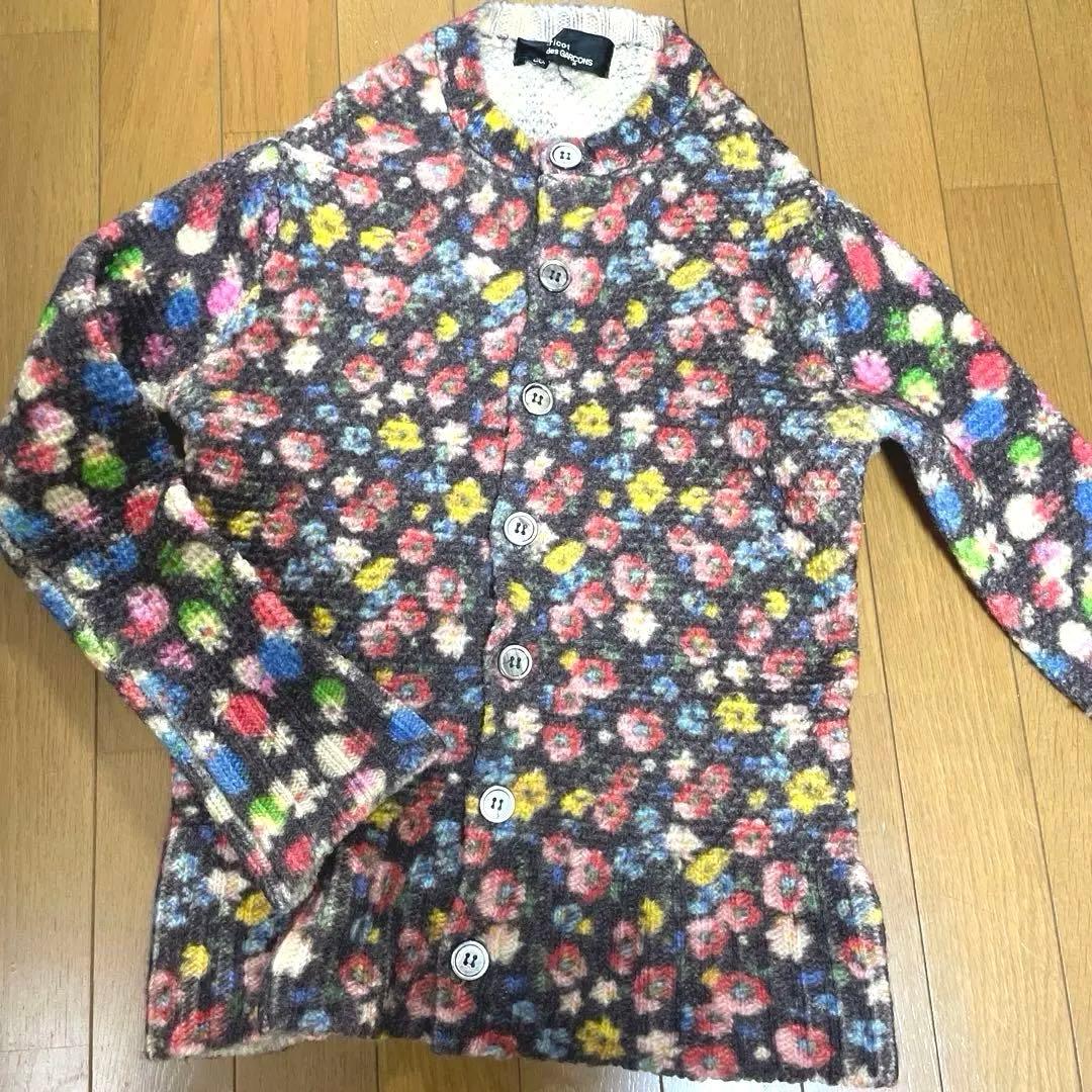 ぎゅぎゅ　トリコ コムデギャルソン 花柄ニットカーディガン