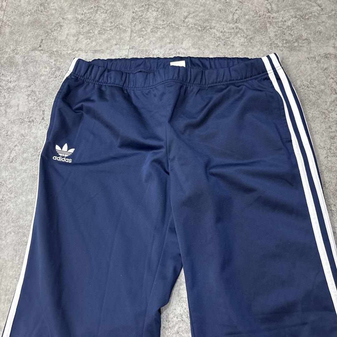 archive y2k adidas トラックパンツ　フレア　ネイビー　L