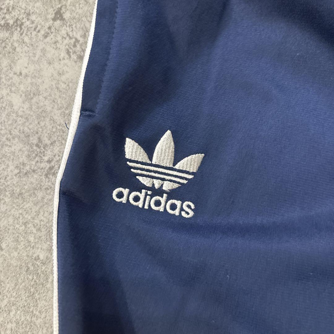 archive y2k adidas トラックパンツ　フレア　ネイビー　L